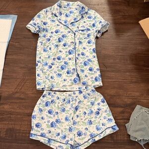 Roller Rabbit Hydrangea short polo set XS
